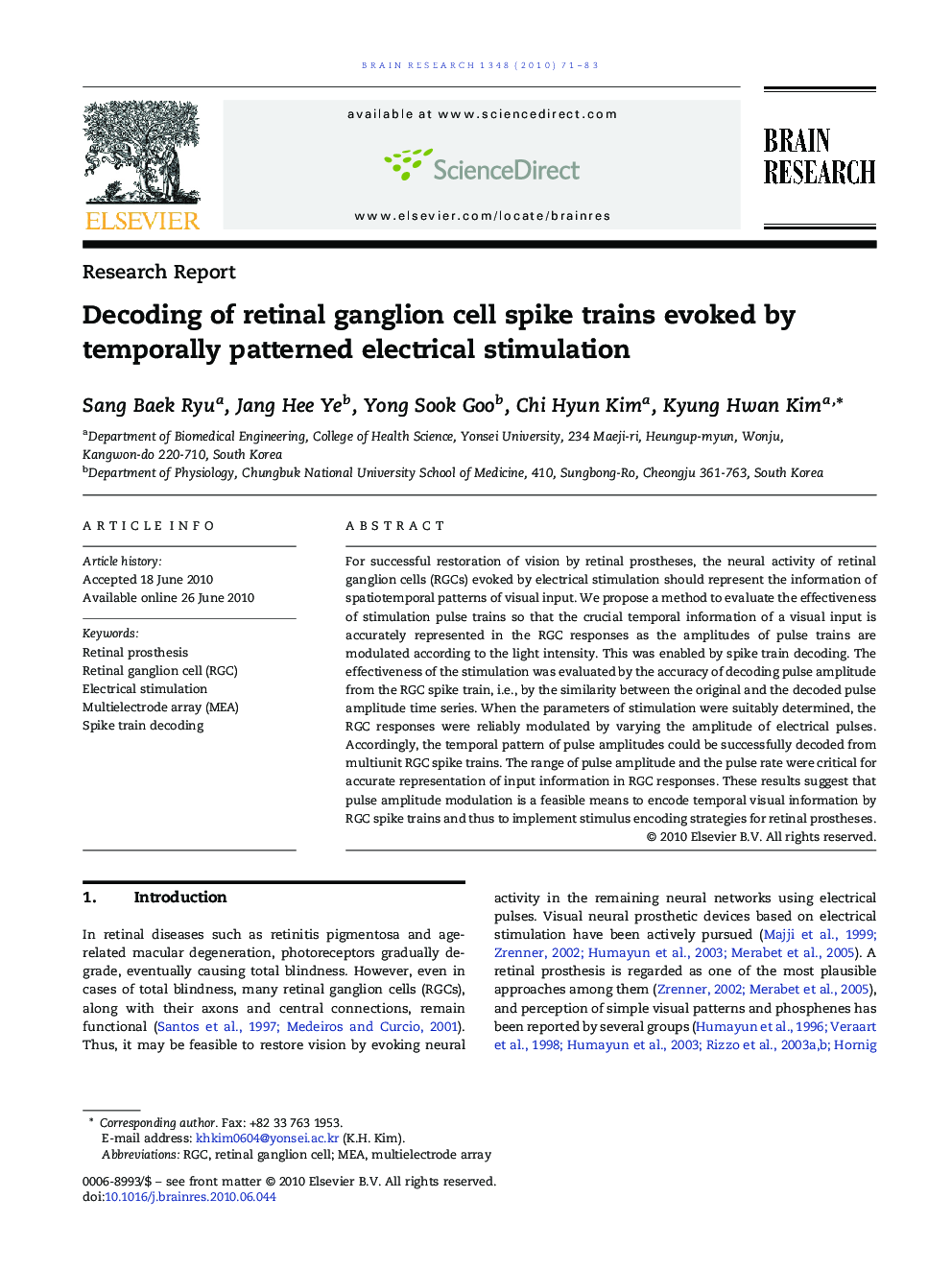 Decoding of retinal ganglion cell spike trains evoked by temporally patterned electrical stimulation