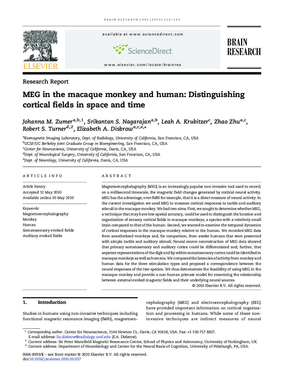 MEG in the macaque monkey and human: Distinguishing cortical fields in space and time