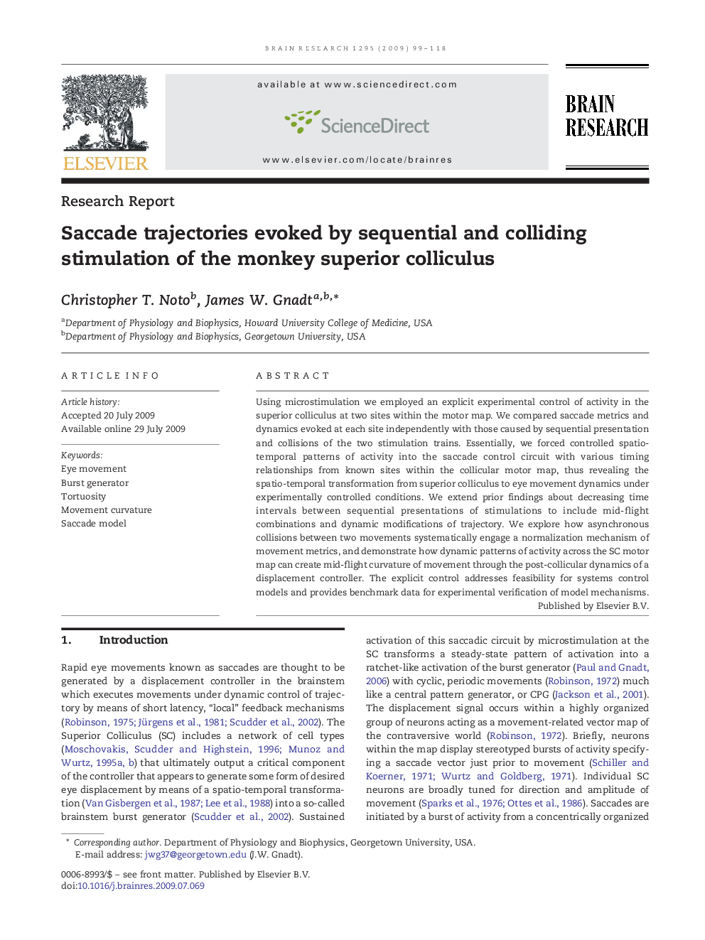 Saccade trajectories evoked by sequential and colliding stimulation of the monkey superior colliculus