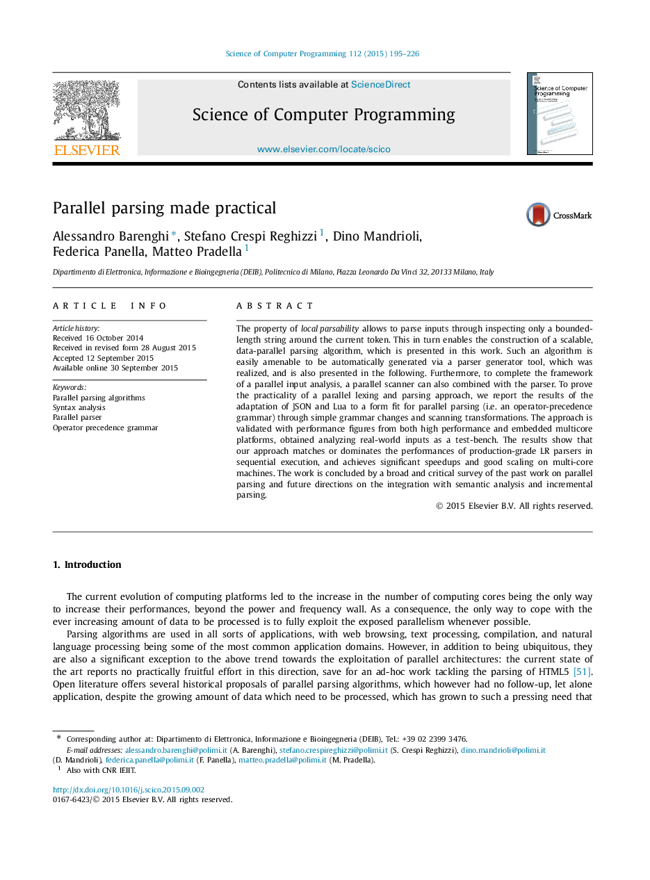 Parallel parsing made practical