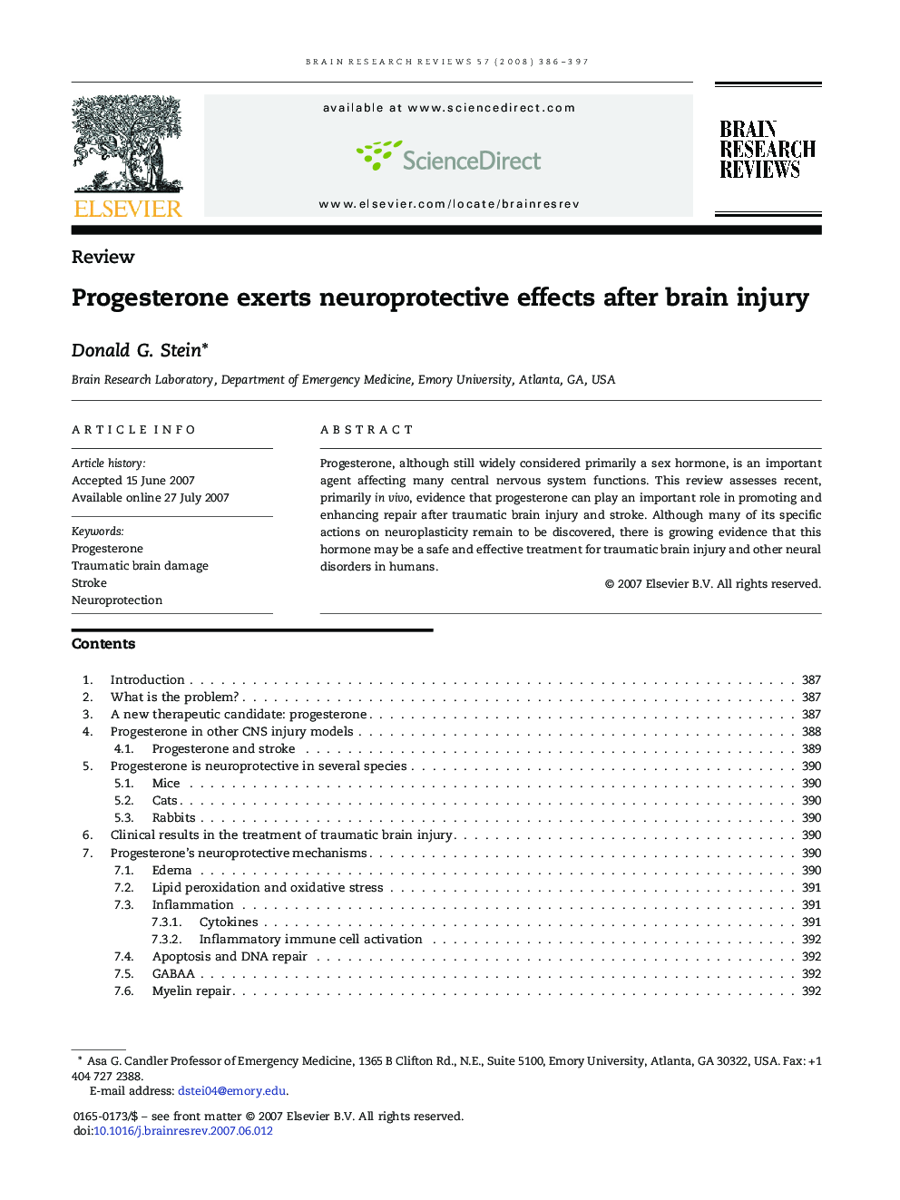 Progesterone exerts neuroprotective effects after brain injury