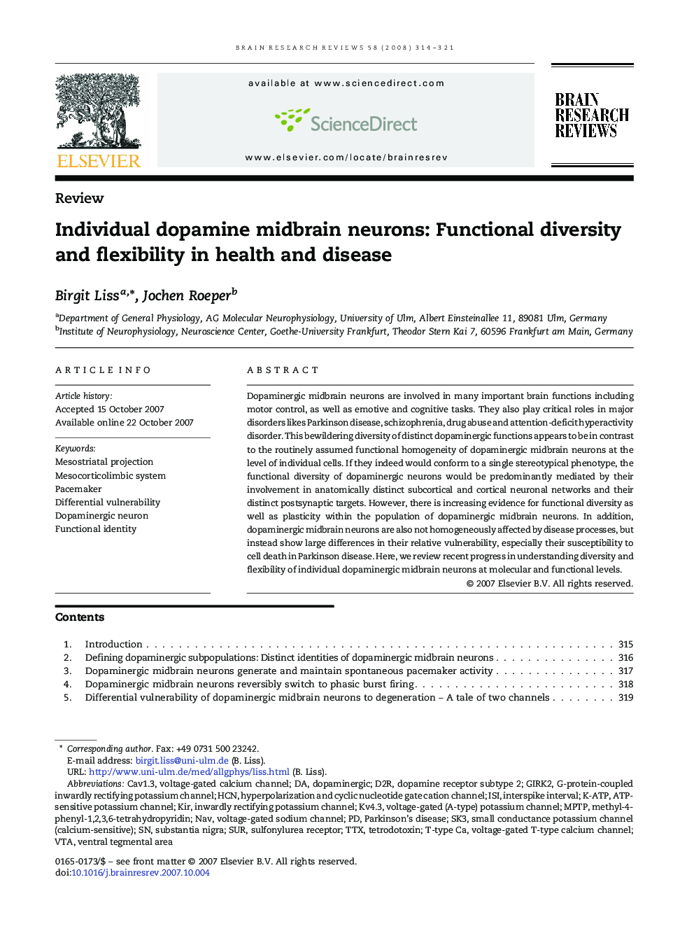 Individual dopamine midbrain neurons: Functional diversity and flexibility in health and disease