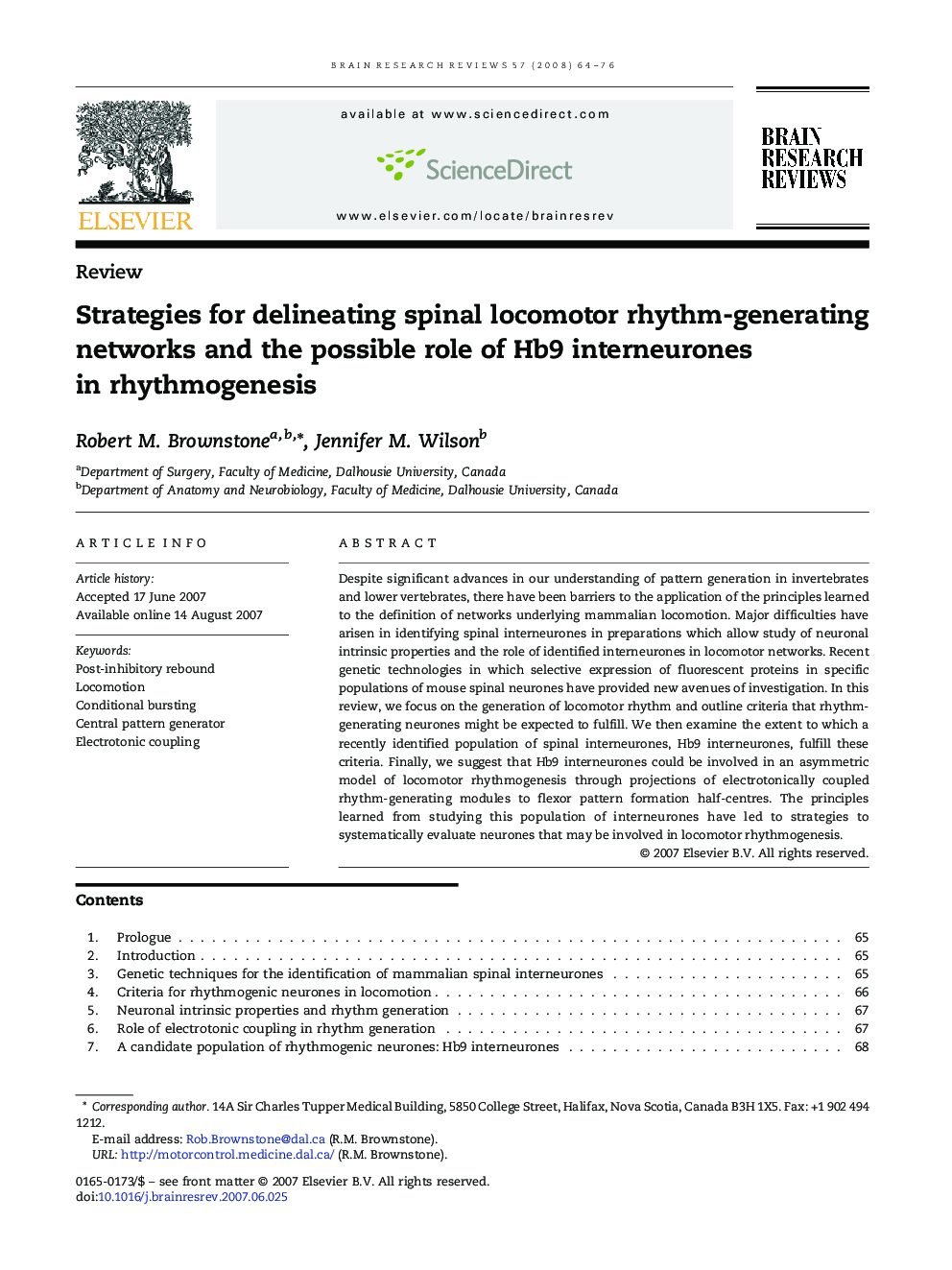 Strategies for delineating spinal locomotor rhythm-generating networks and the possible role of Hb9 interneurones in rhythmogenesis