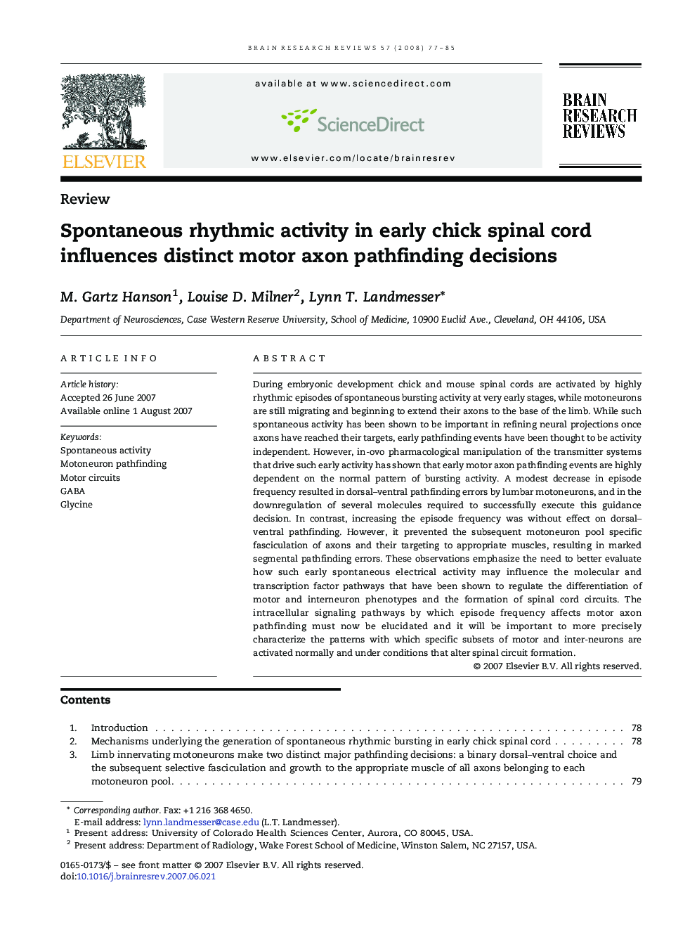 Spontaneous rhythmic activity in early chick spinal cord influences distinct motor axon pathfinding decisions