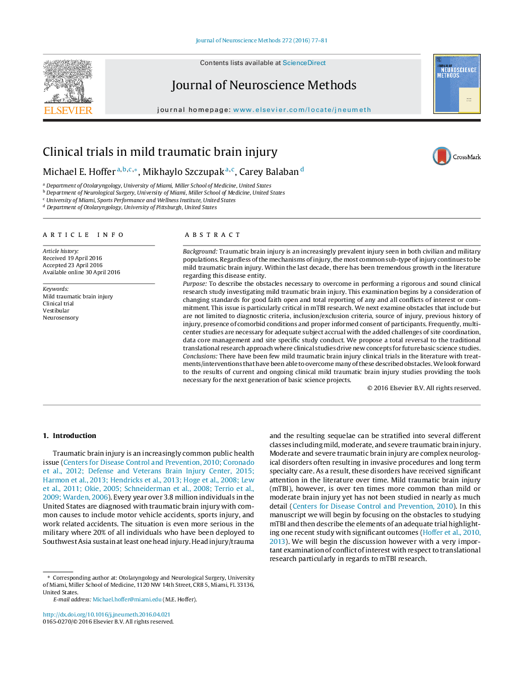 Clinical trials in mild traumatic brain injury