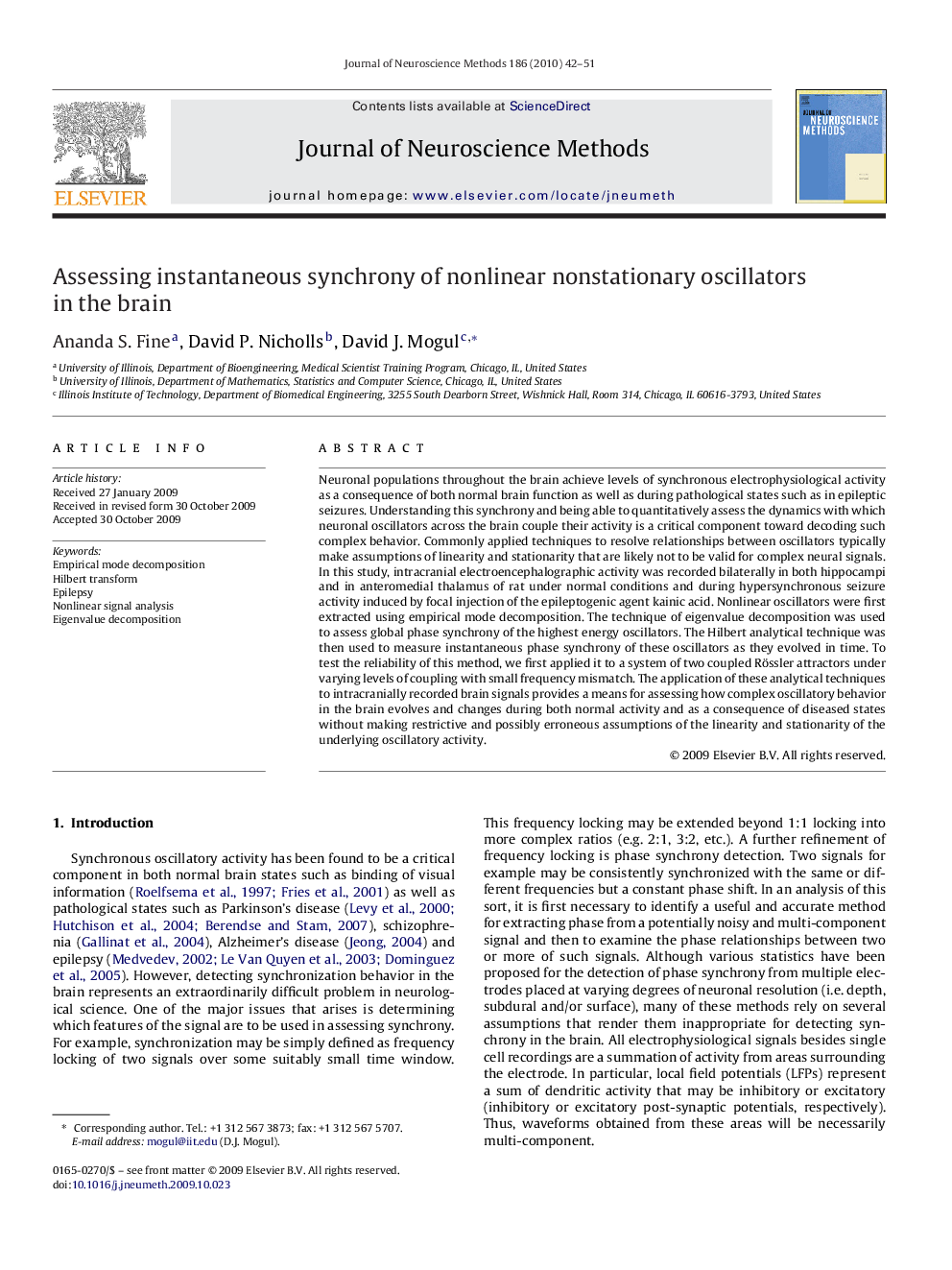 Assessing instantaneous synchrony of nonlinear nonstationary oscillators in the brain