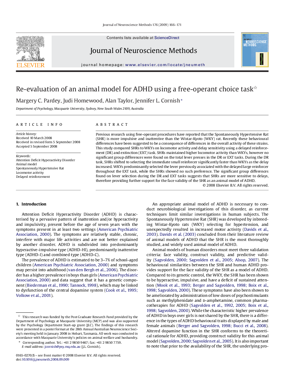 Re-evaluation of an animal model for ADHD using a free-operant choice task 