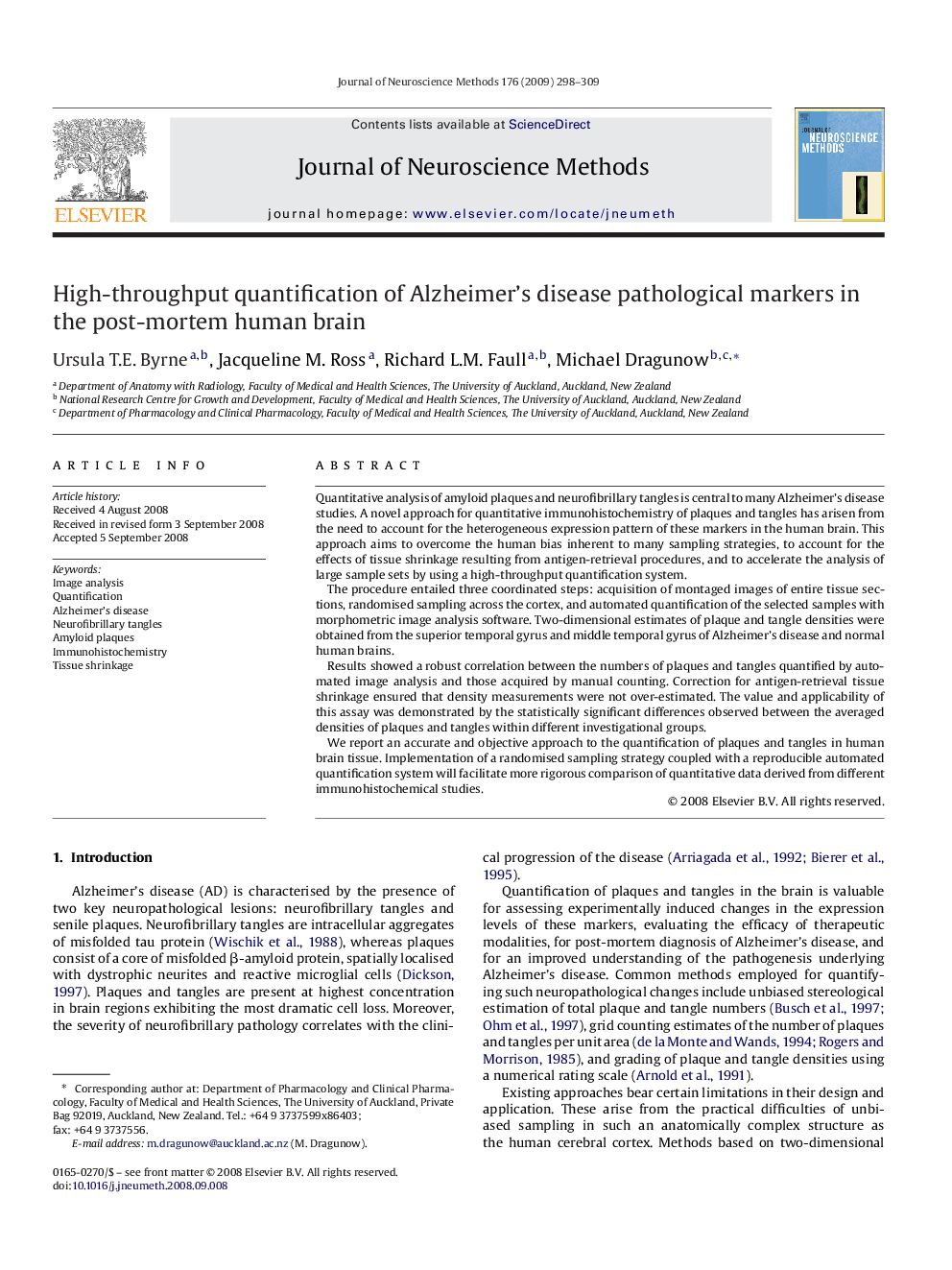 High-throughput quantification of Alzheimer's disease pathological markers in the post-mortem human brain