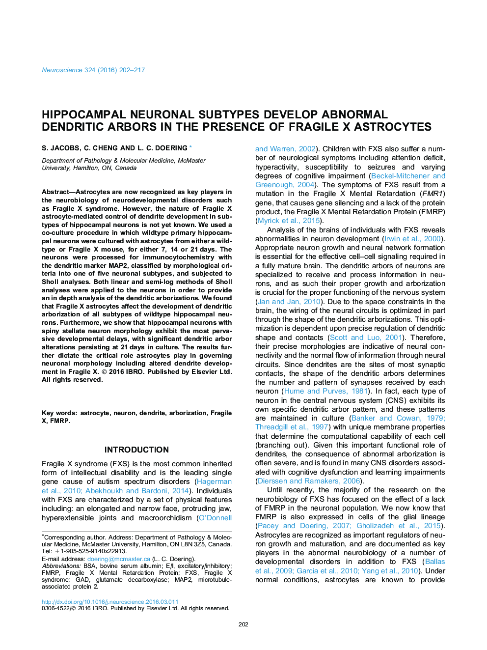 Hippocampal neuronal subtypes develop abnormal dendritic arbors in the presence of Fragile X astrocytes