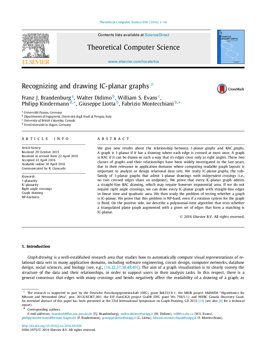 Recognizing and drawing IC-planar graphs 