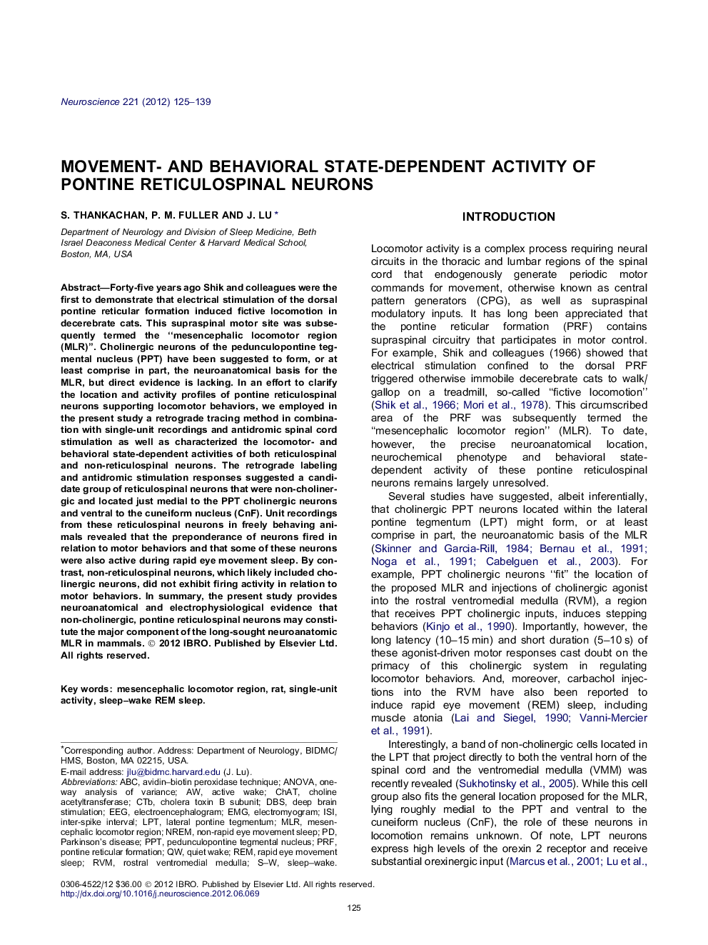 Movement- and behavioral state-dependent activity of pontine reticulospinal neurons