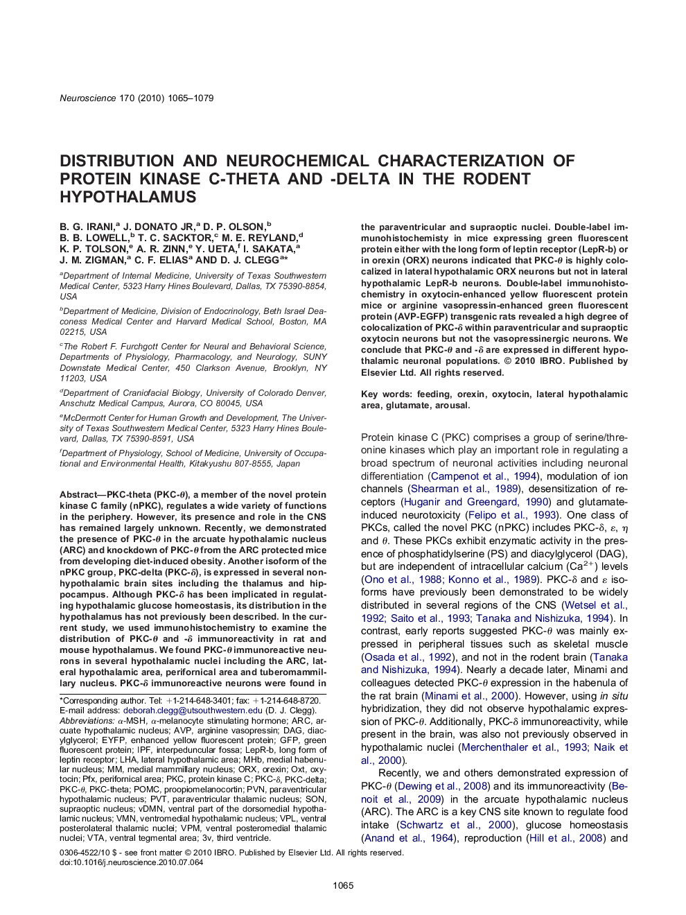 Distribution and neurochemical characterization of protein kinase C-theta and -delta in the rodent hypothalamus