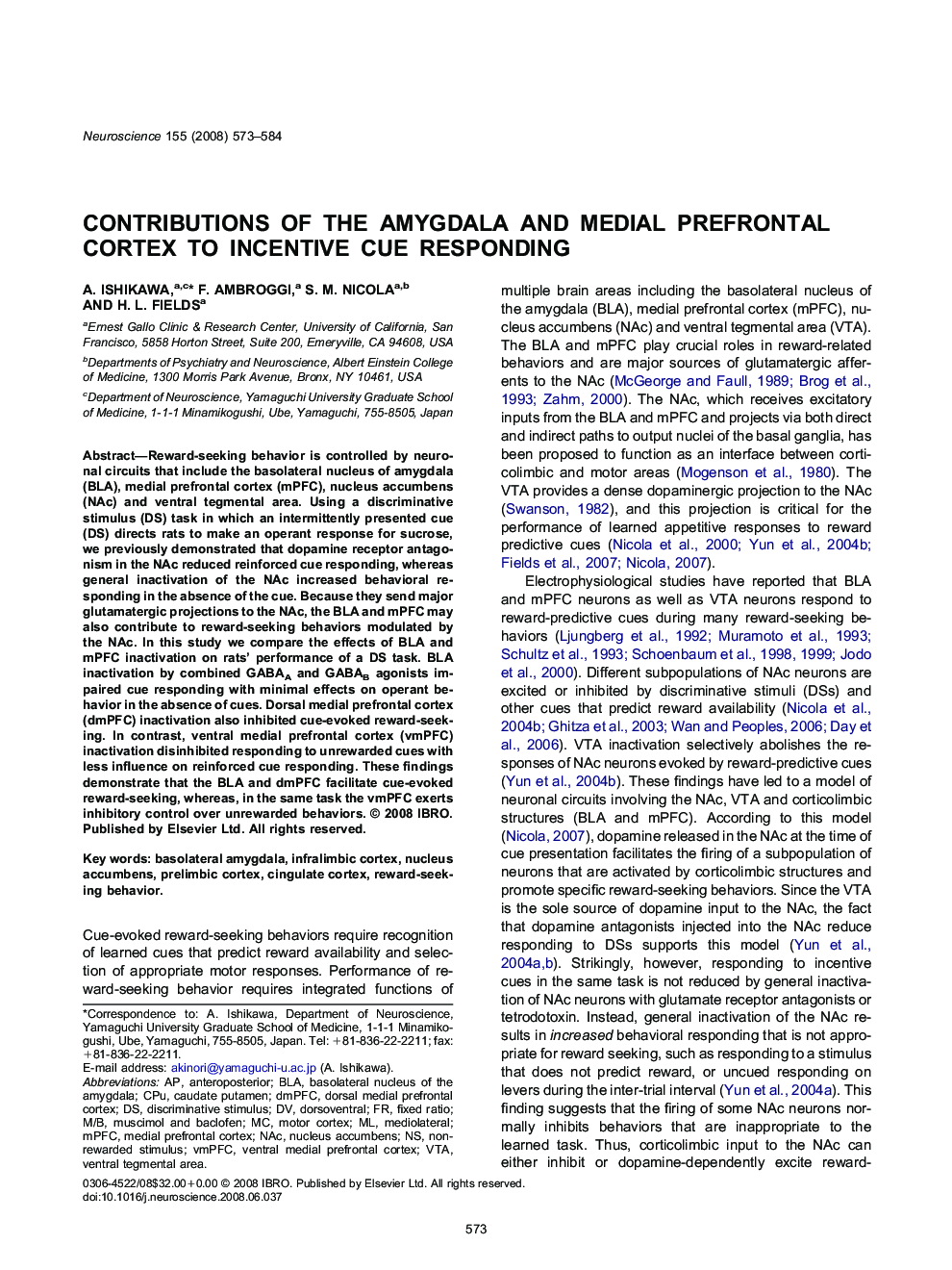 Contributions of the amygdala and medial prefrontal cortex to incentive cue responding