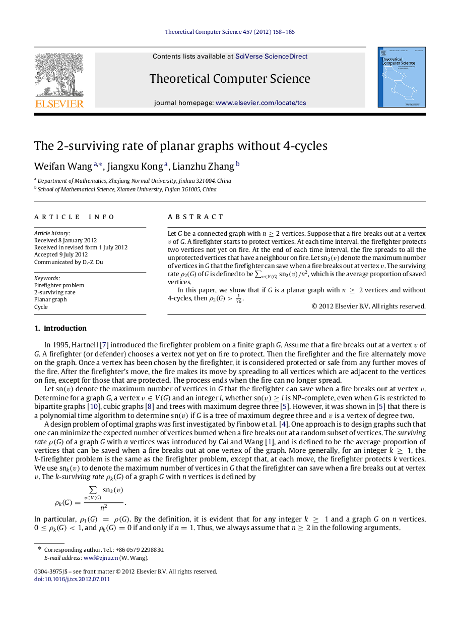 The 2-surviving rate of planar graphs without 4-cycles