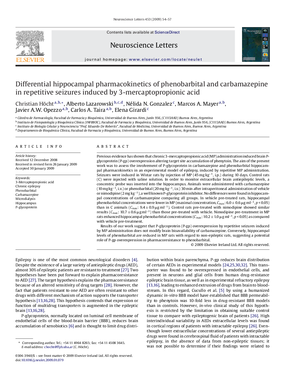 Differential hippocampal pharmacokinetics of phenobarbital and carbamazepine in repetitive seizures induced by 3-mercaptopropionic acid