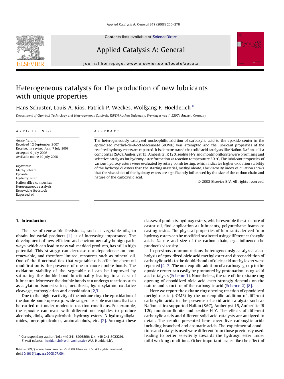 Heterogeneous catalysts for the production of new lubricants with unique properties