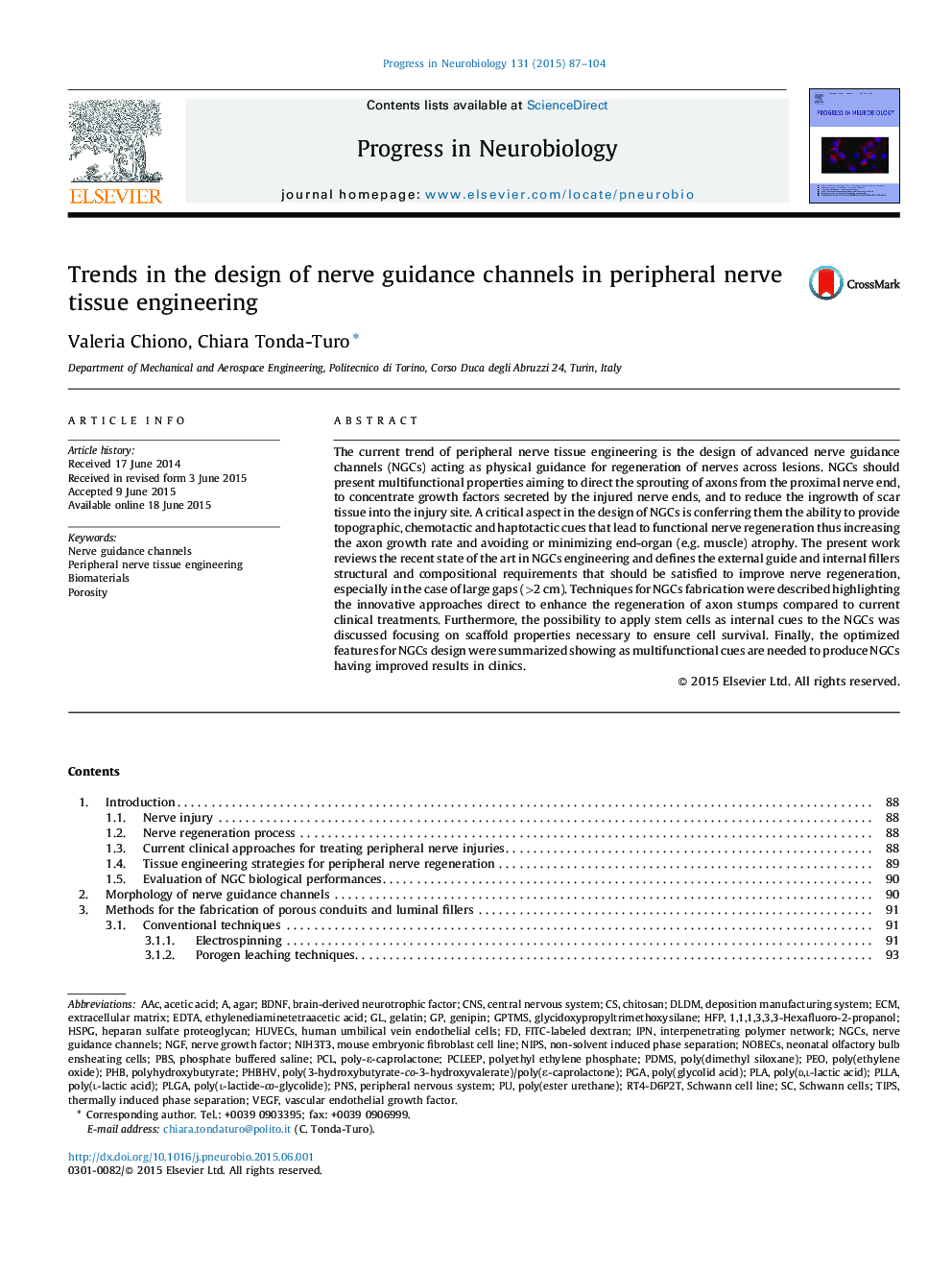 Trends in the design of nerve guidance channels in peripheral nerve tissue engineering