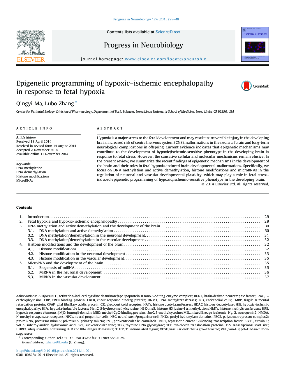 Epigenetic programming of hypoxic-ischemic encephalopathy in response to fetal hypoxia