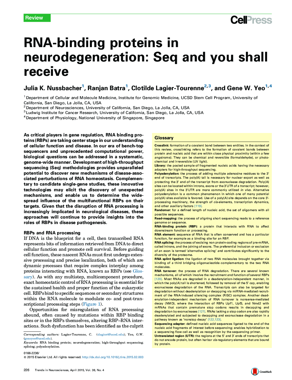 RNA-binding proteins in neurodegeneration: Seq and you shall receive