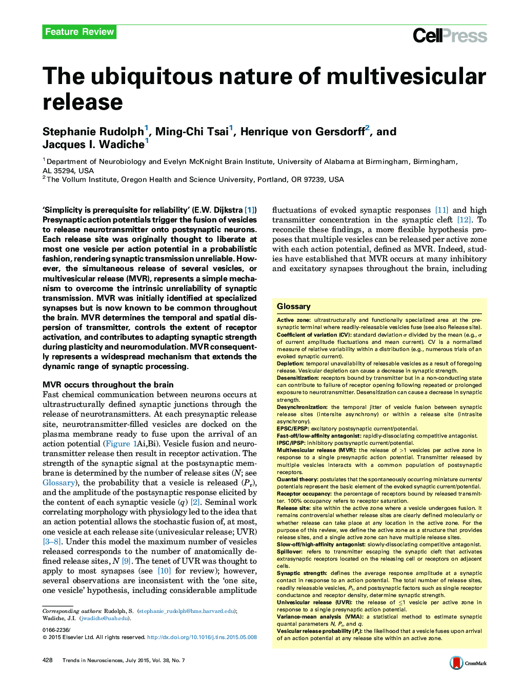 The ubiquitous nature of multivesicular release