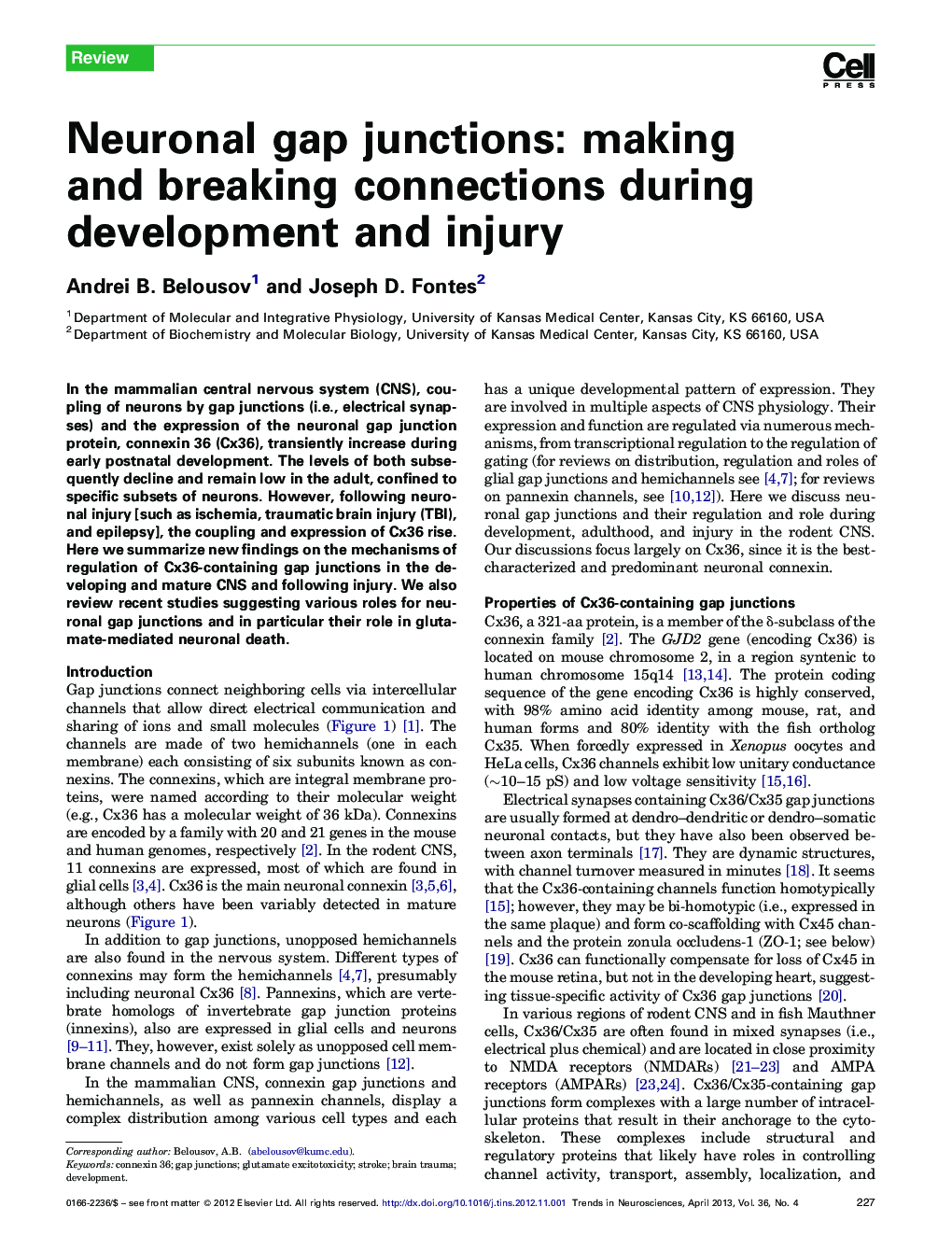 Neuronal gap junctions: making and breaking connections during development and injury