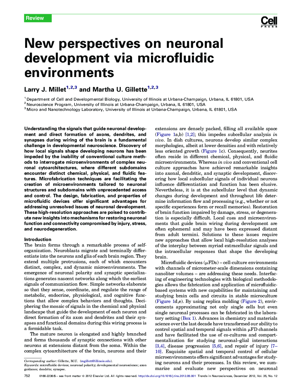 New perspectives on neuronal development via microfluidic environments