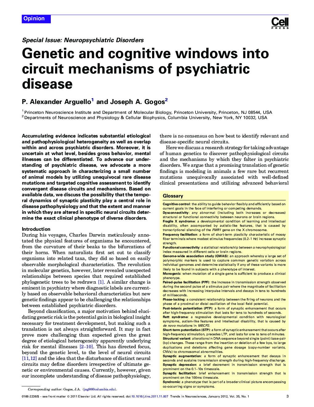 Genetic and cognitive windows into circuit mechanisms of psychiatric disease