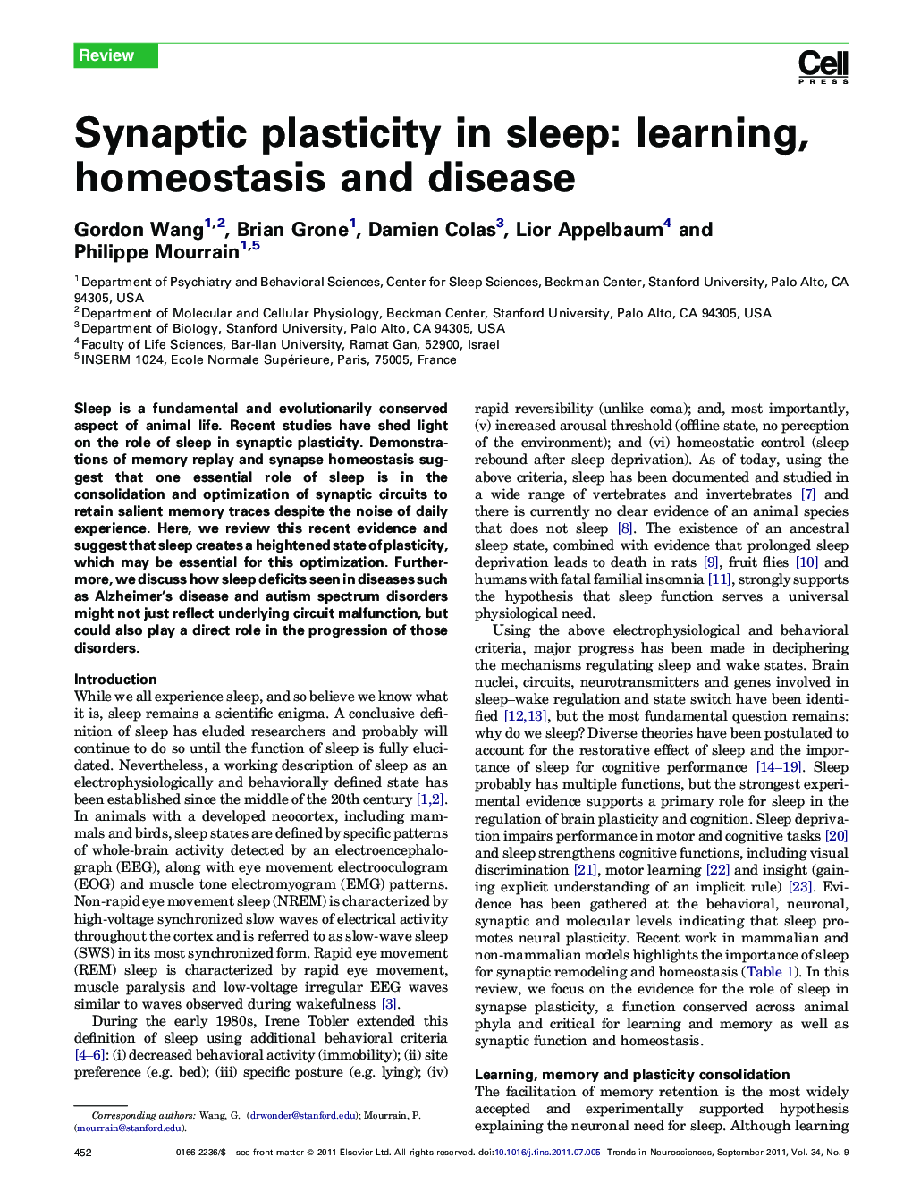 Synaptic plasticity in sleep: learning, homeostasis and disease