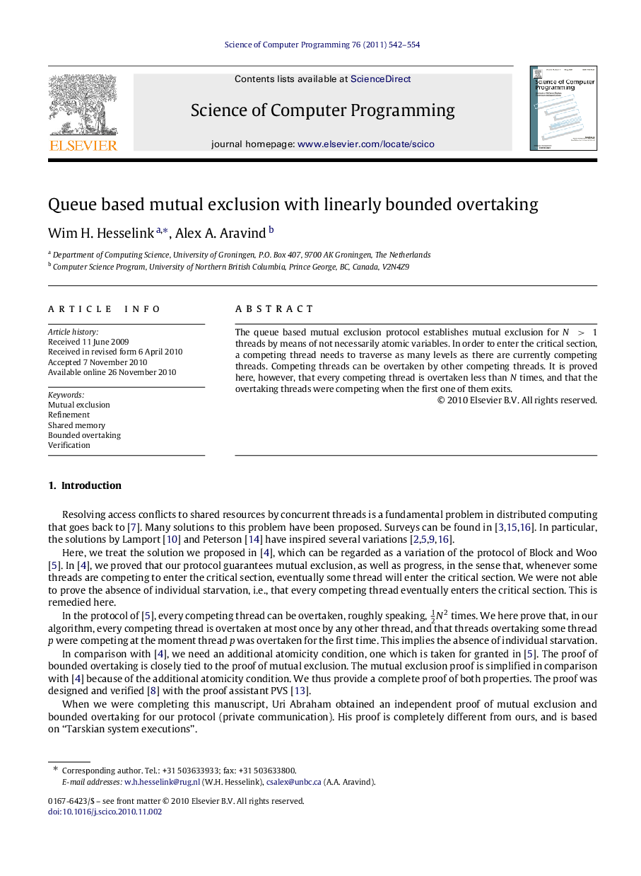 Queue based mutual exclusion with linearly bounded overtaking