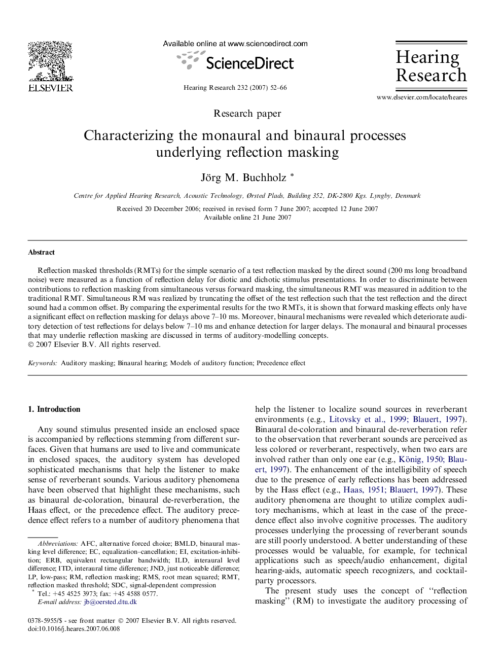 Characterizing the monaural and binaural processes underlying reflection masking