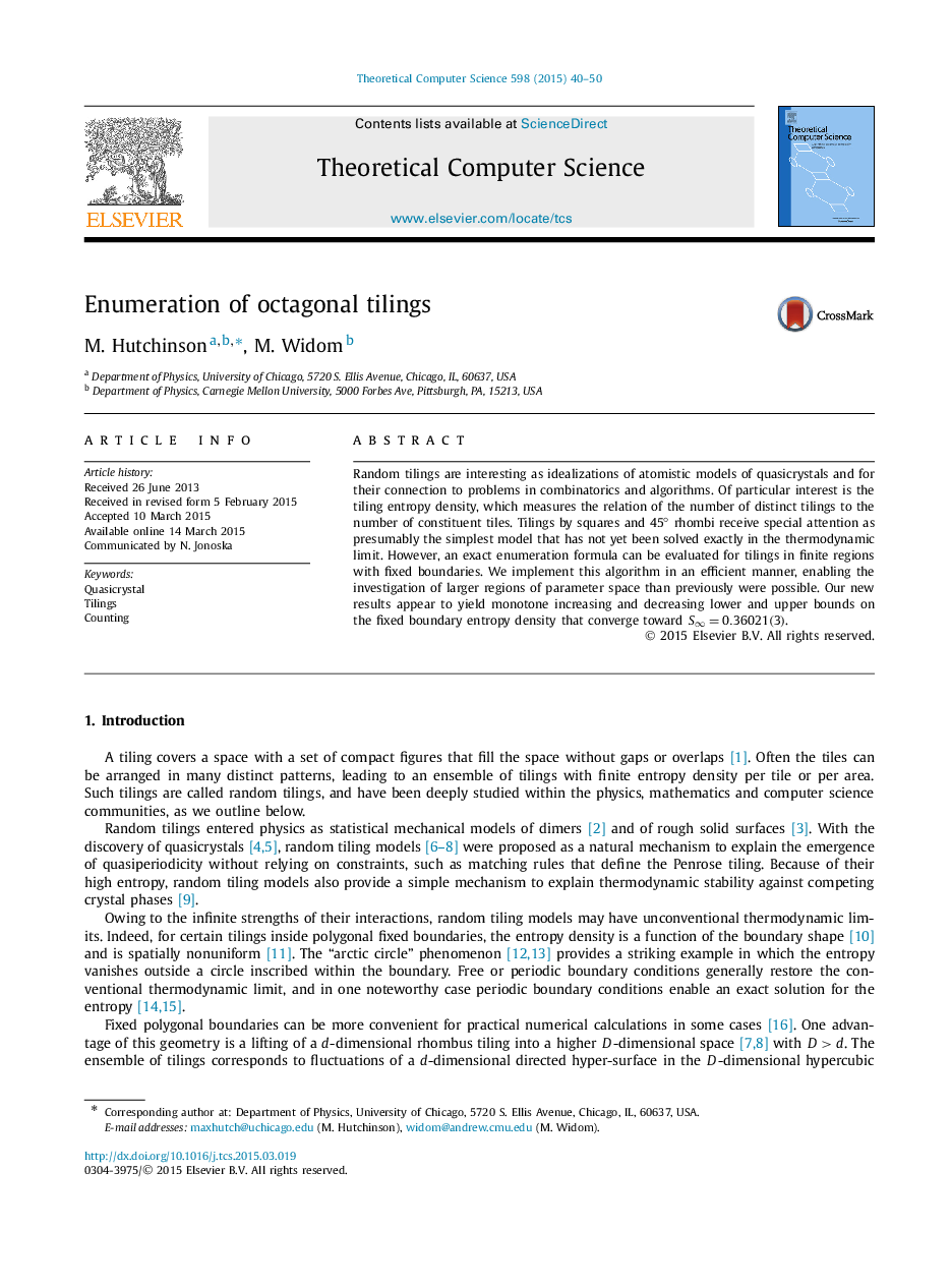 Enumeration of octagonal tilings