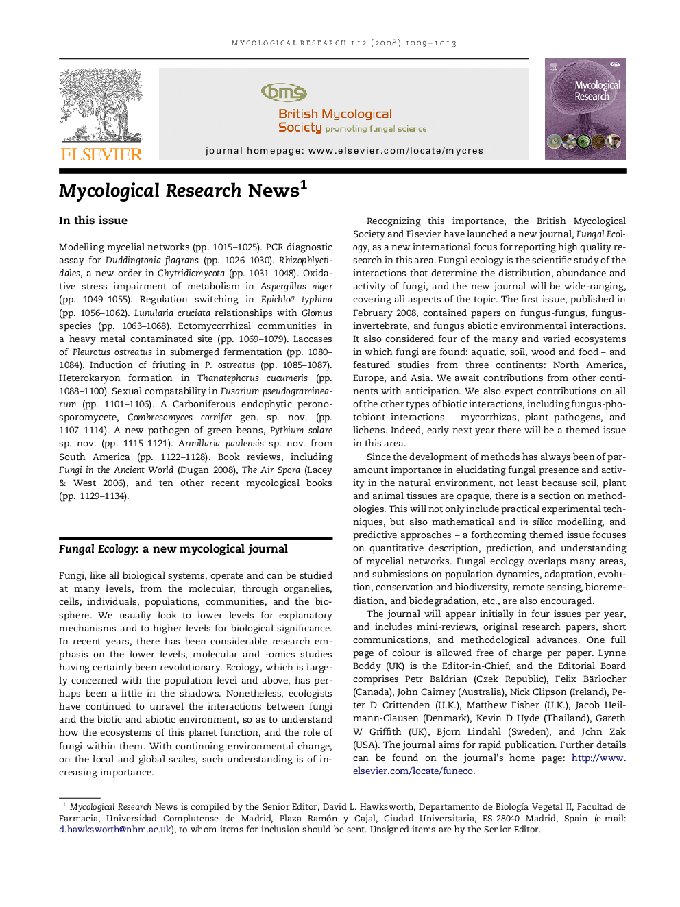 Mycological Research News