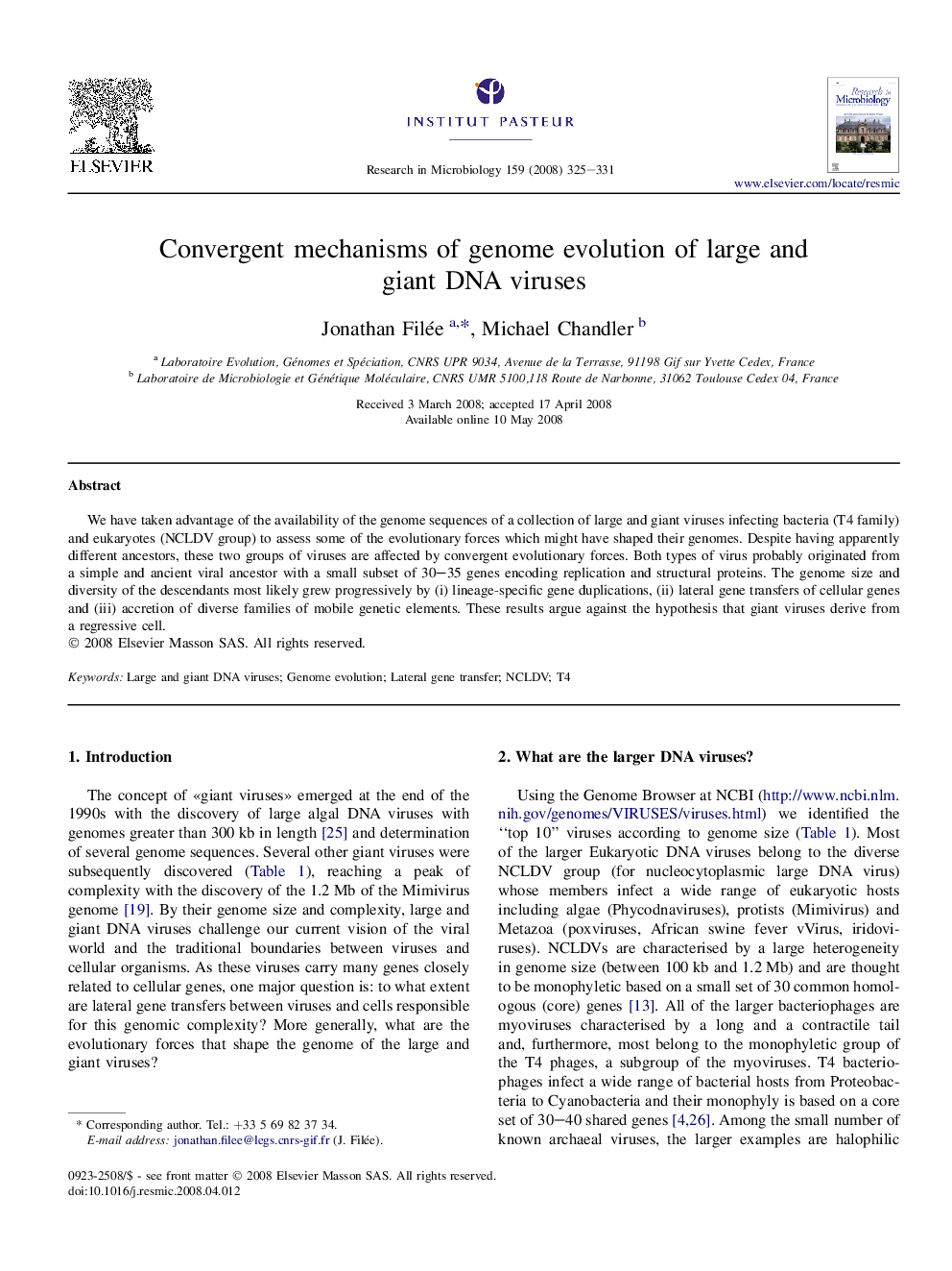 Convergent mechanisms of genome evolution of large and giant DNA viruses