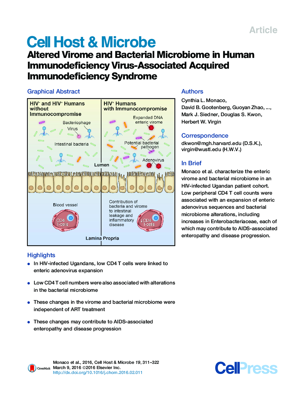 Altered Virome and Bacterial Microbiome in Human Immunodeficiency Virus-Associated Acquired Immunodeficiency Syndrome
