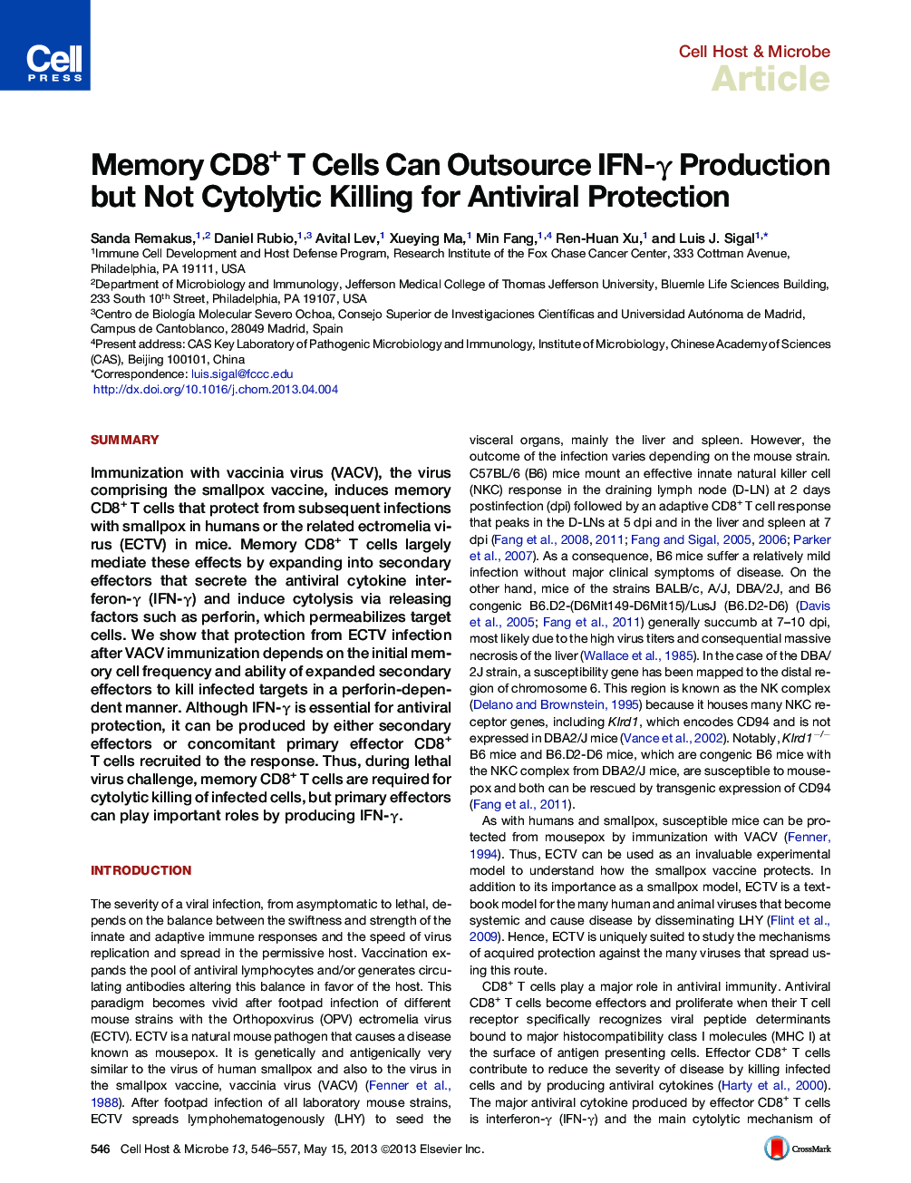 Memory CD8+ T Cells Can Outsource IFN-γ Production but Not Cytolytic Killing for Antiviral Protection