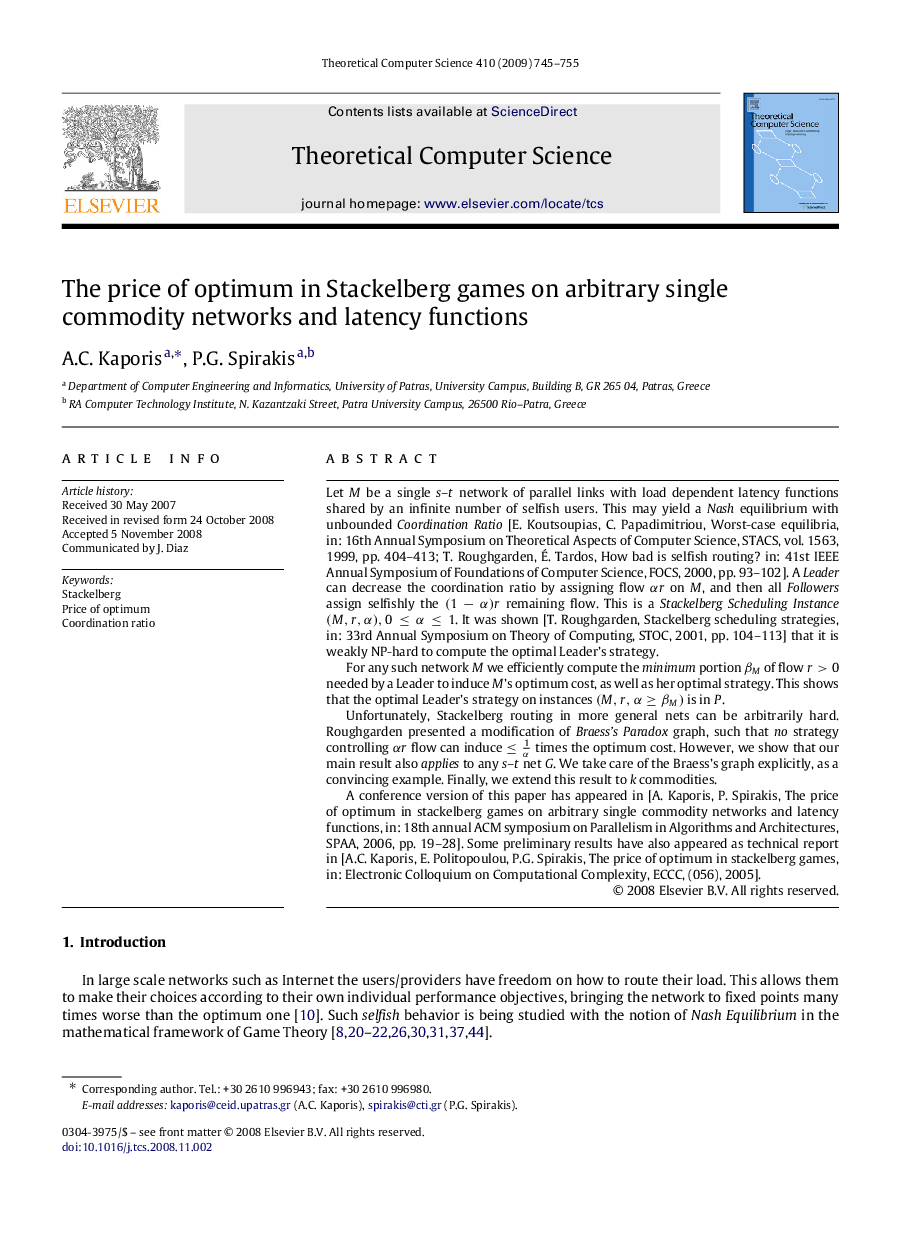 The price of optimum in Stackelberg games on arbitrary single commodity networks and latency functions