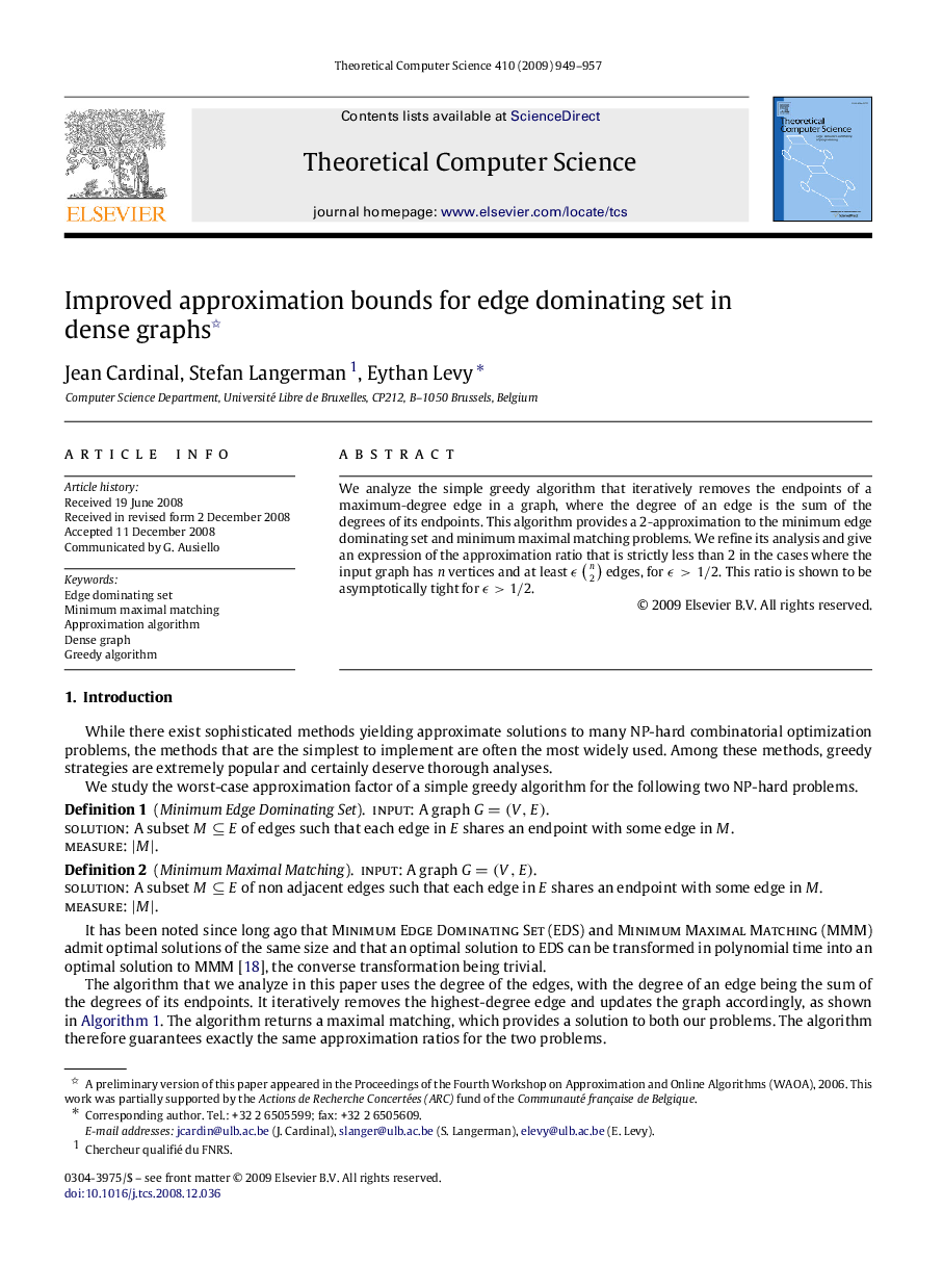 Improved approximation bounds for edge dominating set in dense graphs 