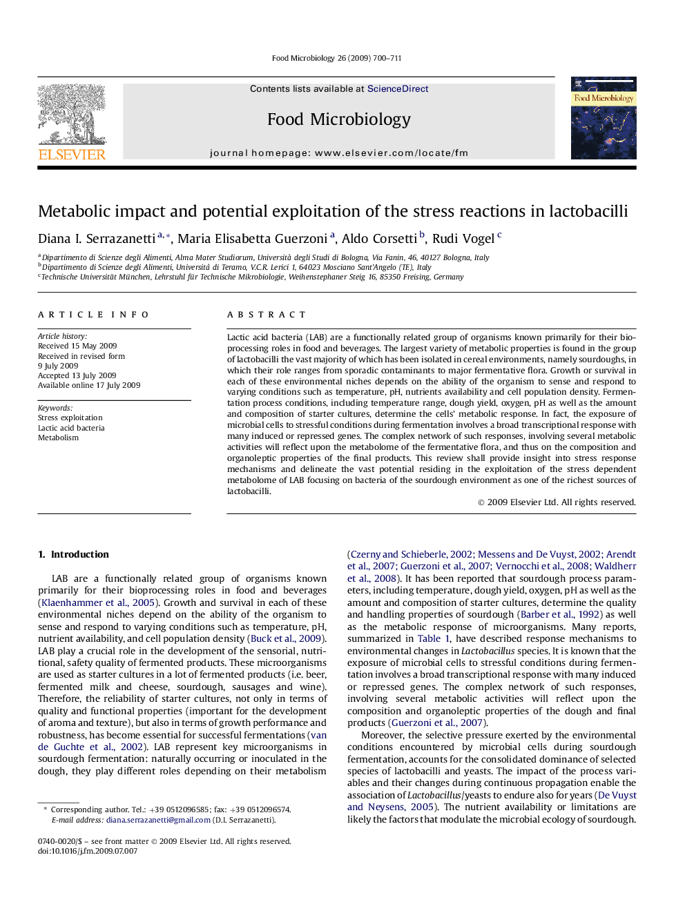 Metabolic impact and potential exploitation of the stress reactions in lactobacilli