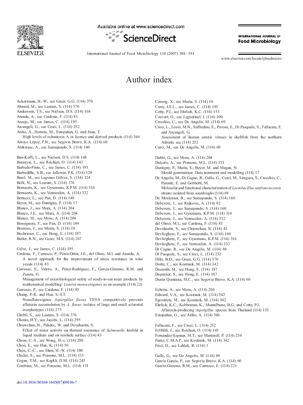 Author index