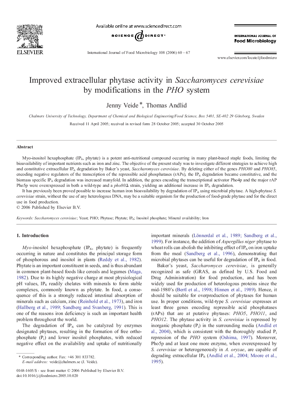 Improved extracellular phytase activity in Saccharomyces cerevisiae by modifications in the PHO system