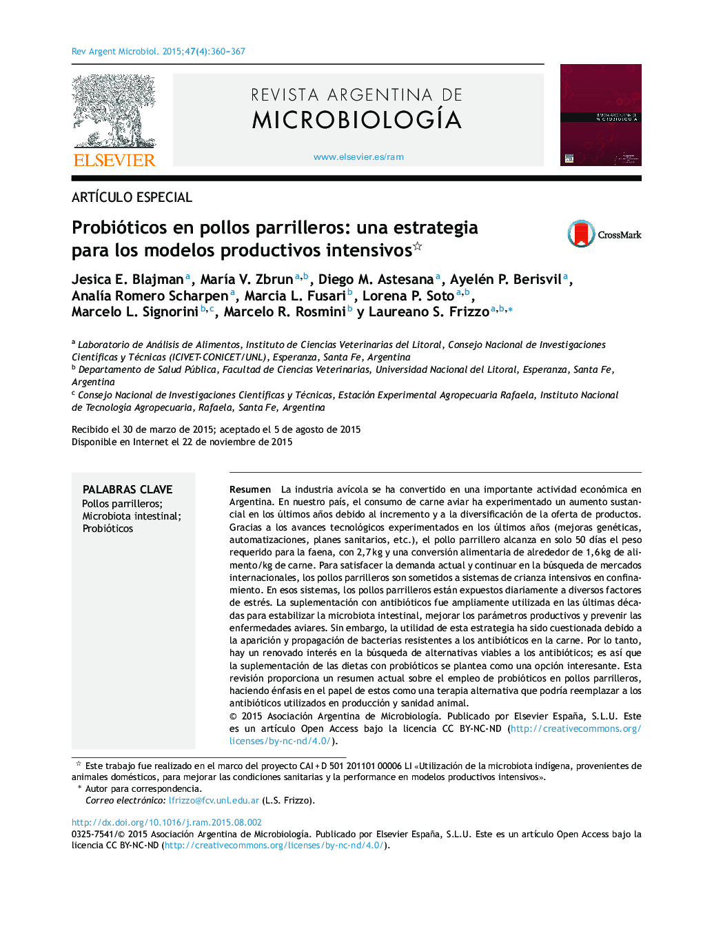 Probióticos en pollos parrilleros: una estrategia para los modelos productivos intensivos 