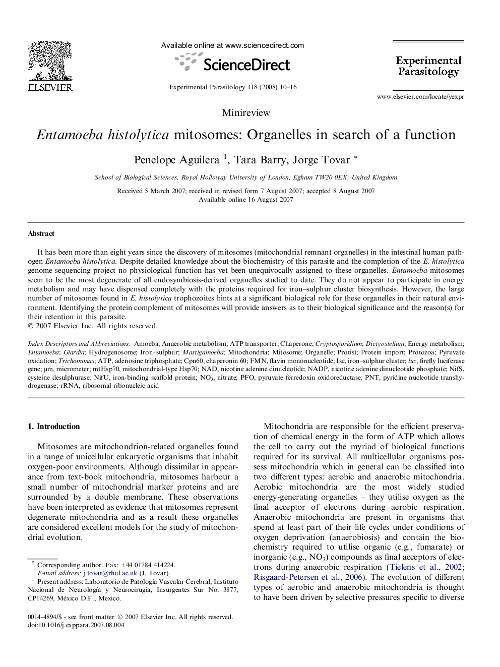 Entamoeba histolytica mitosomes: Organelles in search of a function