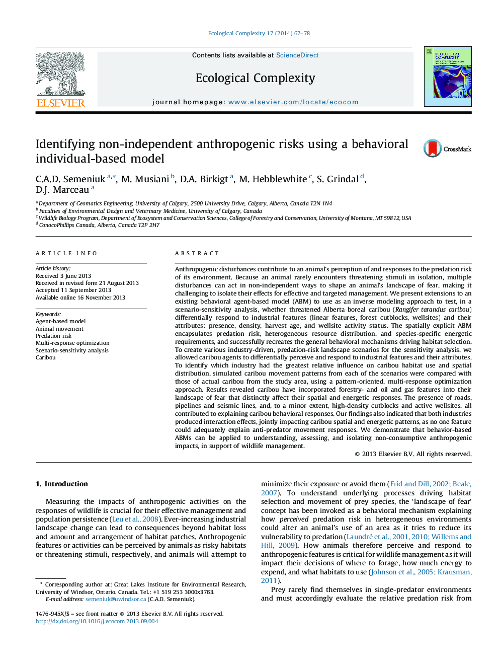 Identifying non-independent anthropogenic risks using a behavioral individual-based model