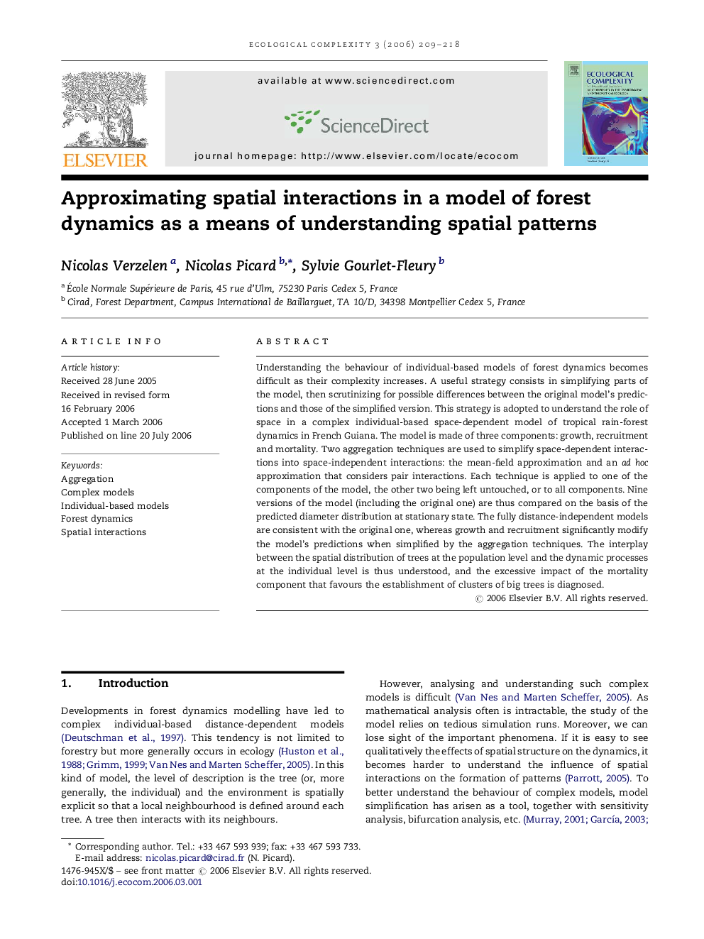 Approximating spatial interactions in a model of forest dynamics as a means of understanding spatial patterns