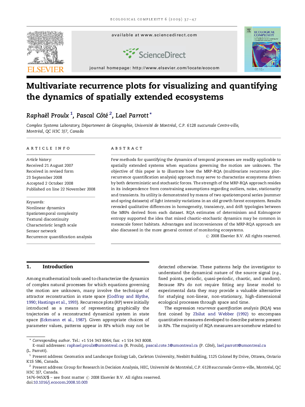 Multivariate recurrence plots for visualizing and quantifying the dynamics of spatially extended ecosystems