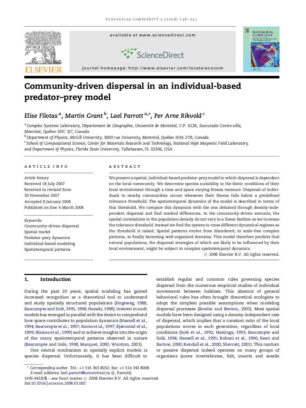 Community-driven dispersal in an individual-based predator–prey model