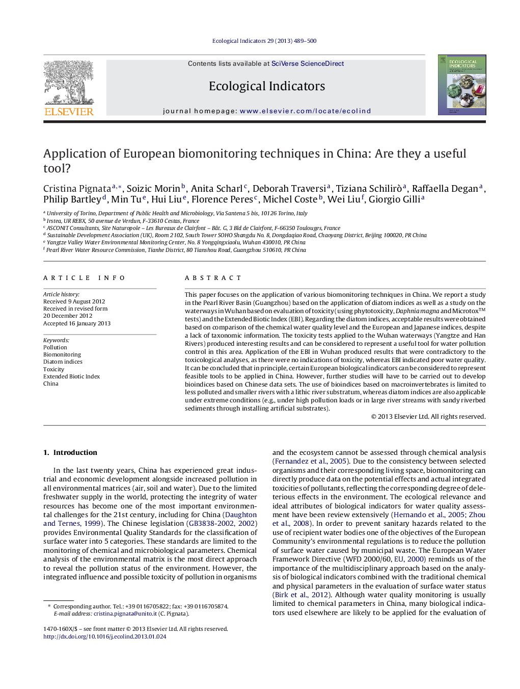 Application of European biomonitoring techniques in China: Are they a useful tool?