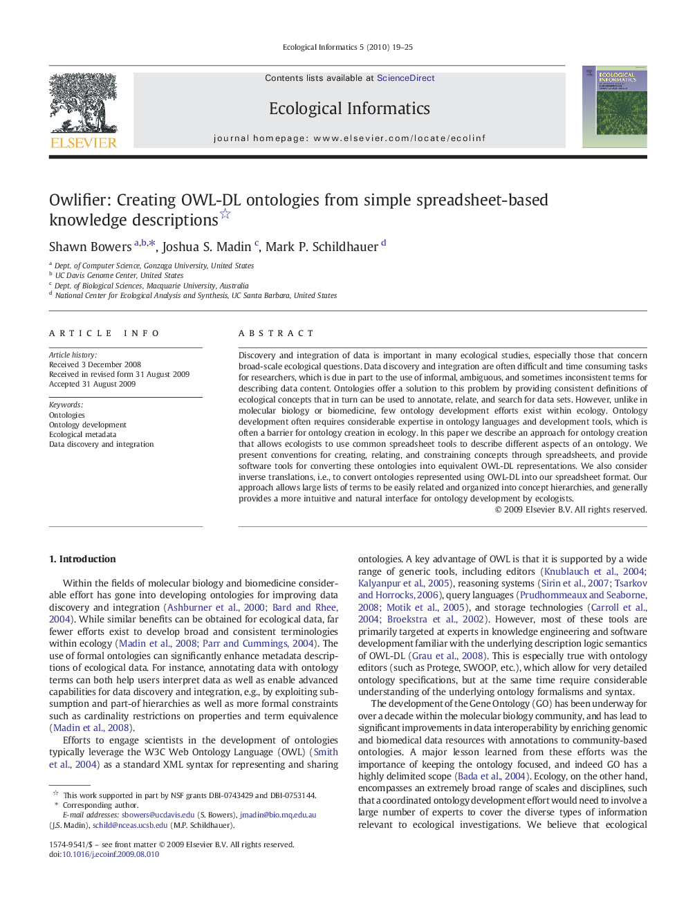 Owlifier: Creating OWL-DL ontologies from simple spreadsheet-based knowledge descriptions