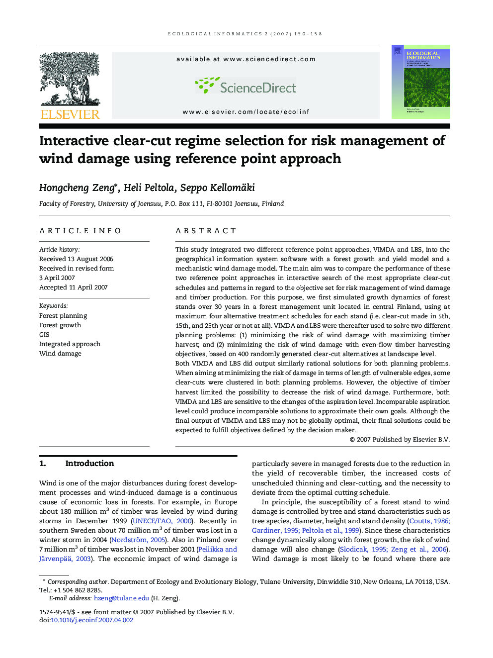 Interactive clear-cut regime selection for risk management of wind damage using reference point approach
