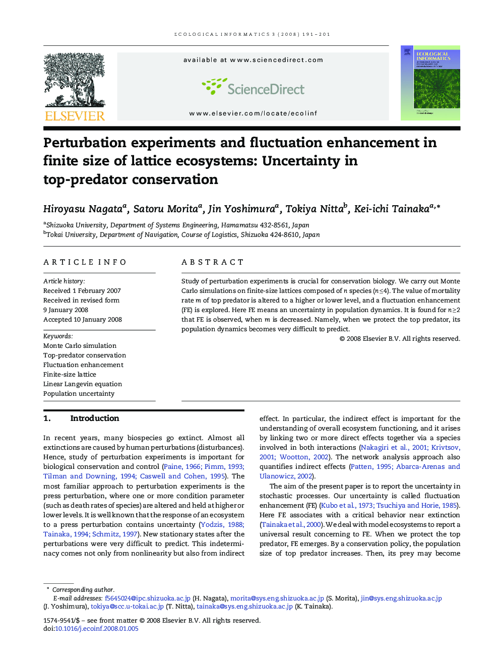 Perturbation experiments and fluctuation enhancement in finite size of lattice ecosystems: Uncertainty in top-predator conservation